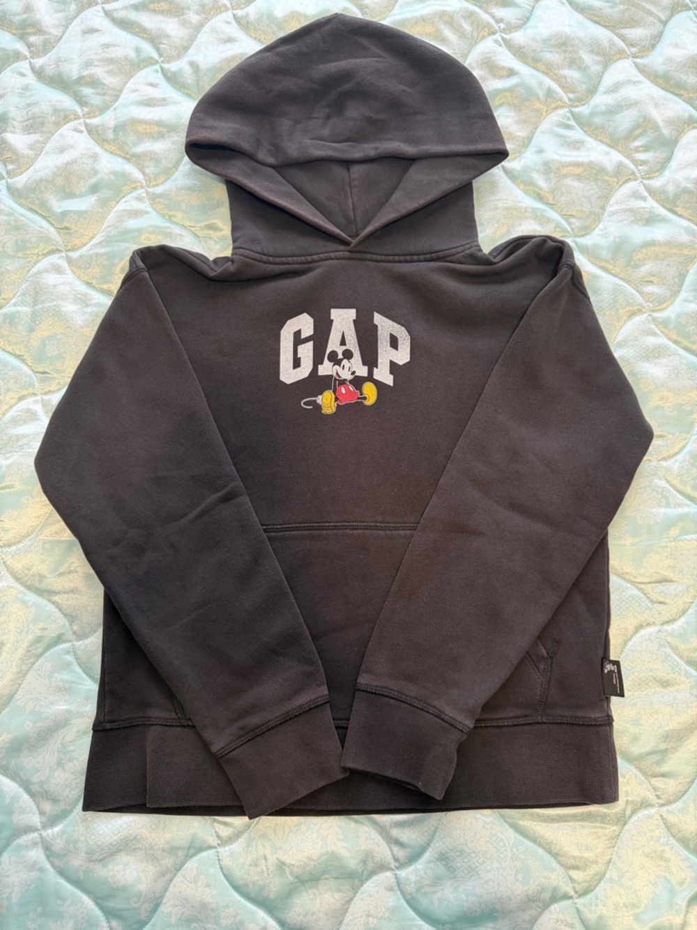 GAP Black Hoodie with Mickey Mouse Graphic